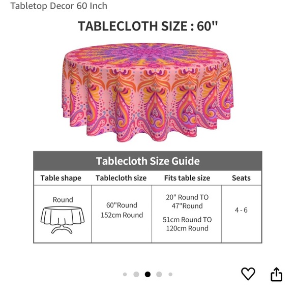 Freehotu round tablecloth - Picture 6 of 11